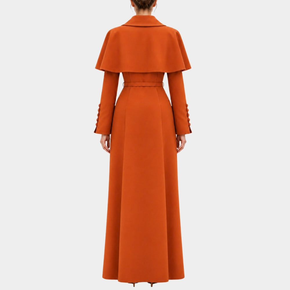 100 Days of Lies Lee Ga-gyeong Orange Capelet Coat