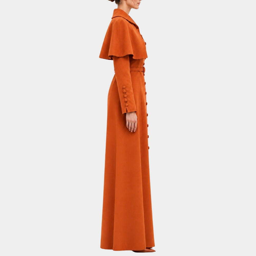 100 Days of Lies Lee Ga-gyeong Orange Capelet Coat