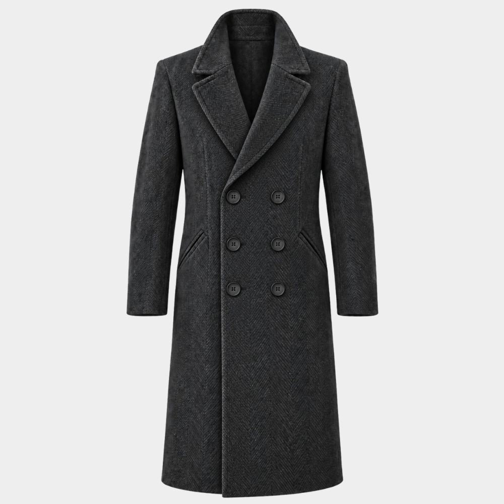 12 12 12 Anthony Mackie Grey Long Coat