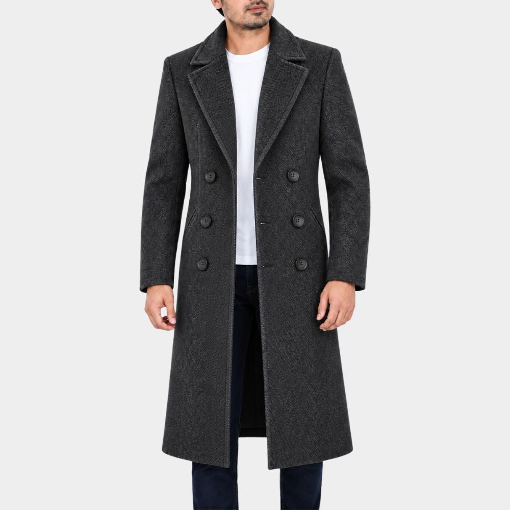 12 12 12 Anthony Mackie Grey Long Coat
