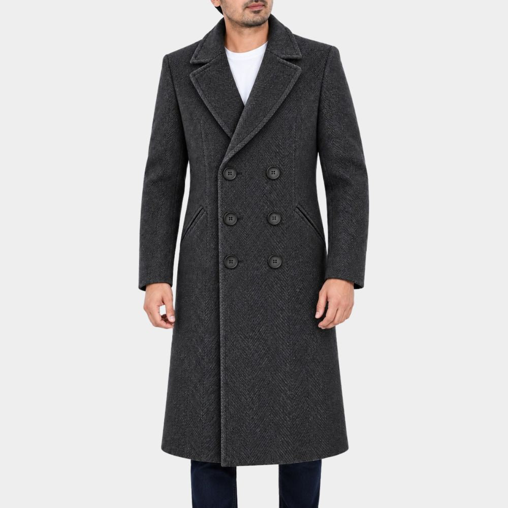 12 12 12 Anthony Mackie Grey Long Coat