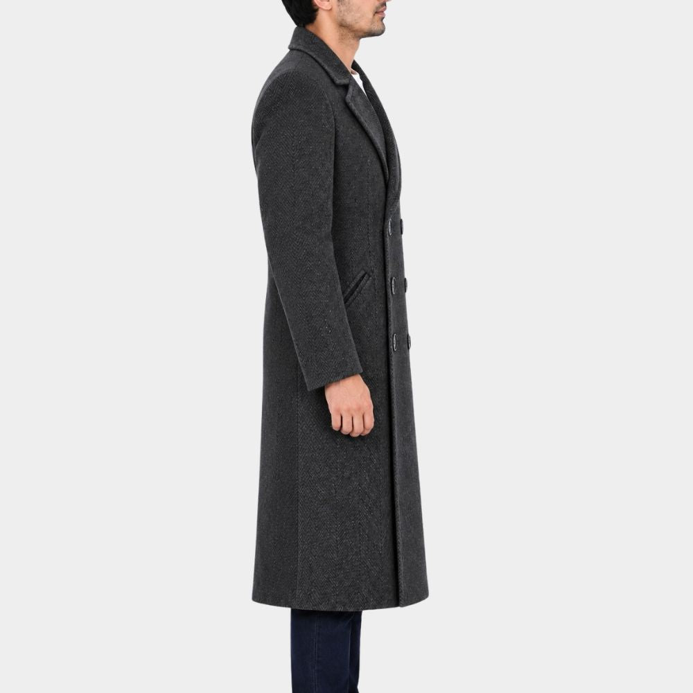 12 12 12 Anthony Mackie Grey Long Coat