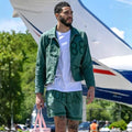 1988  Jayson Tatum Dunk Champ Green Cotton Jacket - Front View