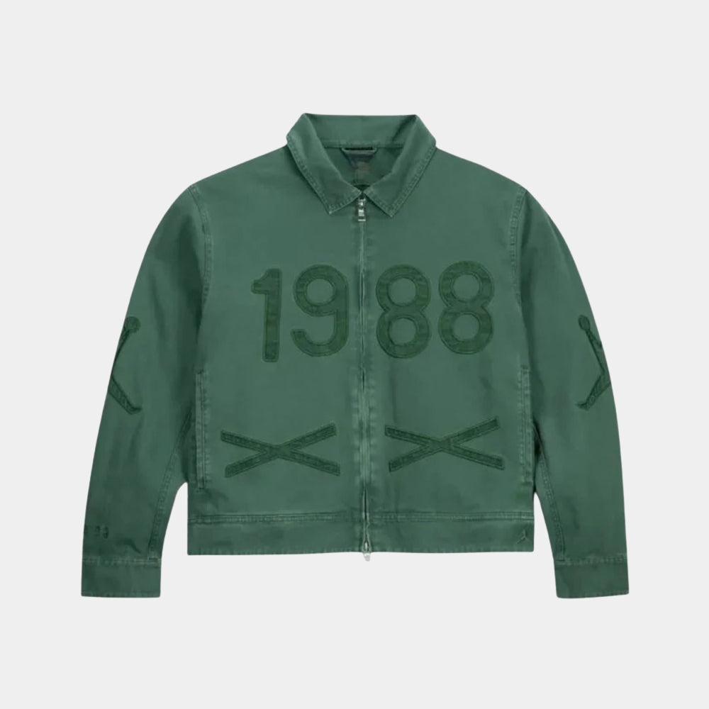 1988  Jayson Tatum Dunk Champ Green Cotton Jacket - Mannequin Front View