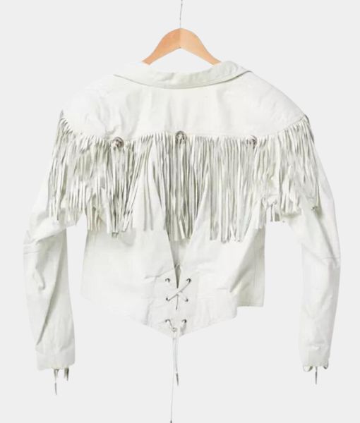 Sharon White Fringe Jacket image 3