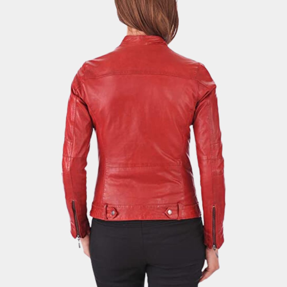 Claire Red Leather Jacket image 1