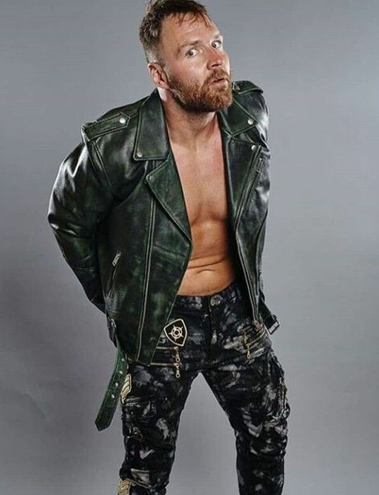 Jon Moxley Leather Biker Jacket image 3
