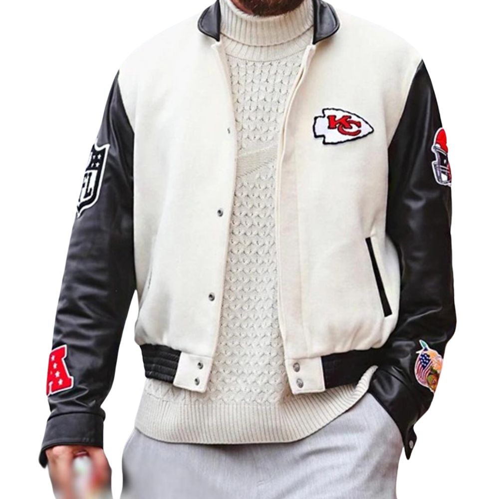 Travis Kelce Chiefs Varsity Jacket image 0