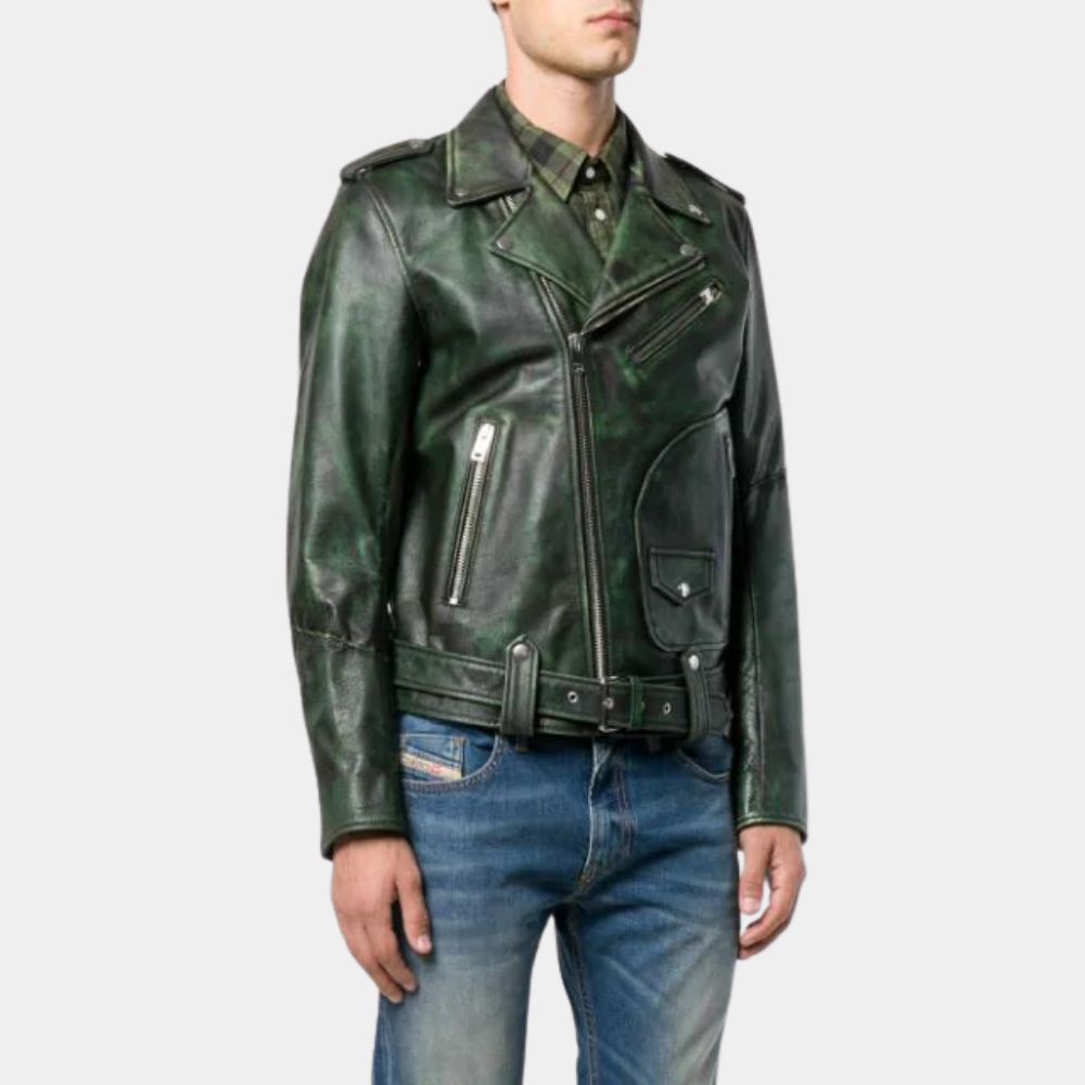 Jon Moxley Leather Biker Jacket image 0