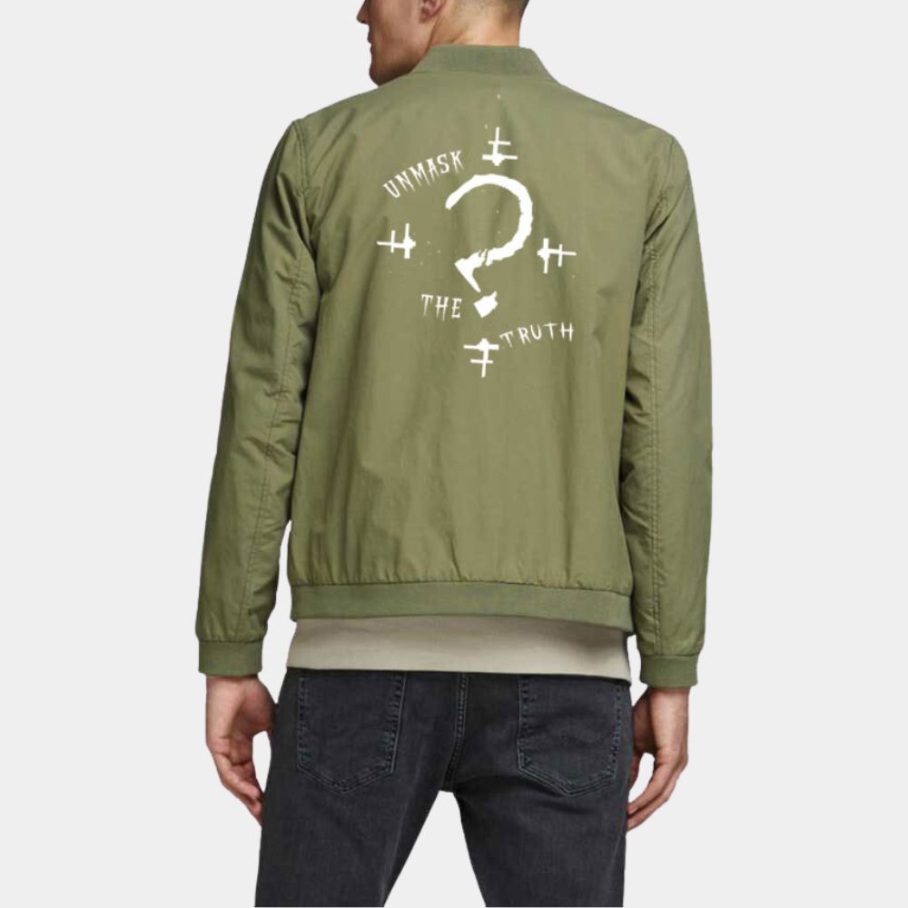 Riddler Green Cotton Bomber Jacket image 2