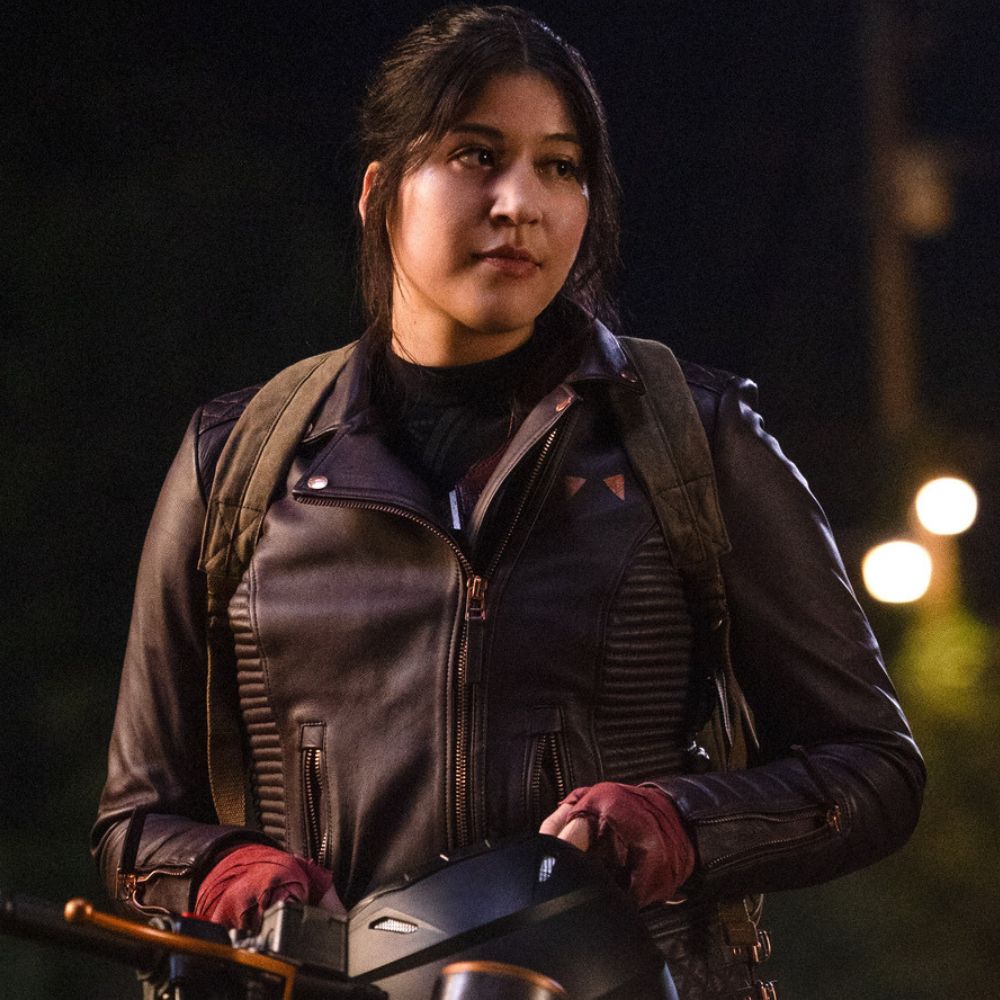 Maya Lopez Brown Biker Jacket image 2