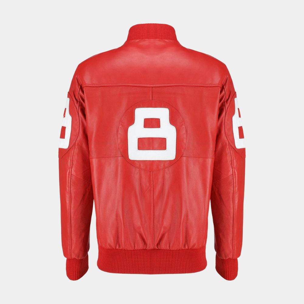 8 Ball Embrace Your Energy with the 8 Ball Leather Jacket - Mannequin Back View