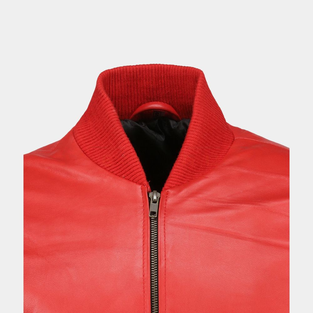 8 Ball Embrace Your Energy with the 8 Ball Leather Jacket - Mannequin Front Collar View