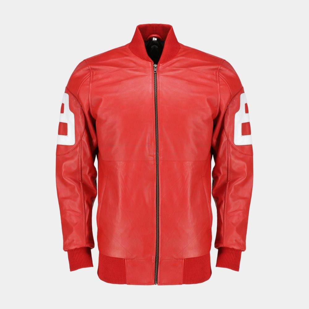 8 Ball Embrace Your Energy with the 8 Ball Leather Jacket - Mannequin Front View