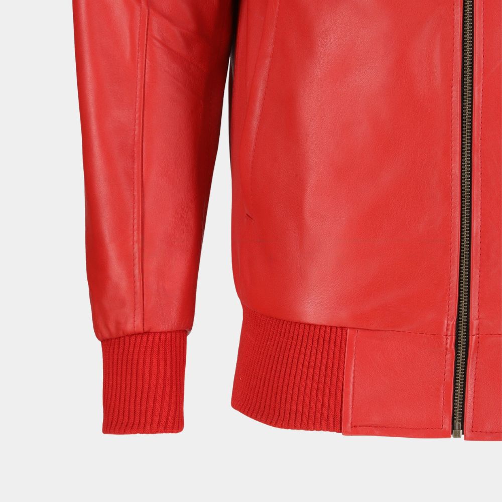 8 Ball Embrace Your Energy with the 8 Ball Leather Jacket - Mannequin Side Close - Up View