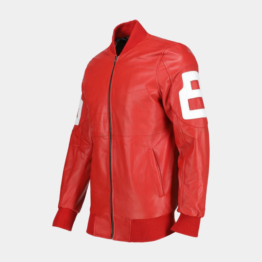 8 Ball Embrace Your Energy with the 8 Ball Leather Jacket - Mannequin Side View