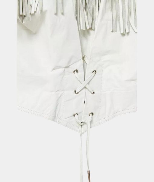 Sharon White Fringe Jacket image 1