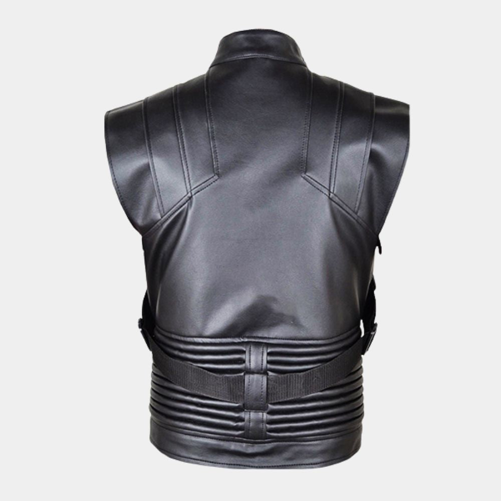 AVENGERS Hawkeye Leather Vest - Mannequin Back View
