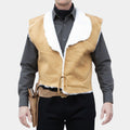 A Fistful of Dollars  Clint Eastwood Leather Vest aka Suede Leather Spaghetti Western Vest - Front View