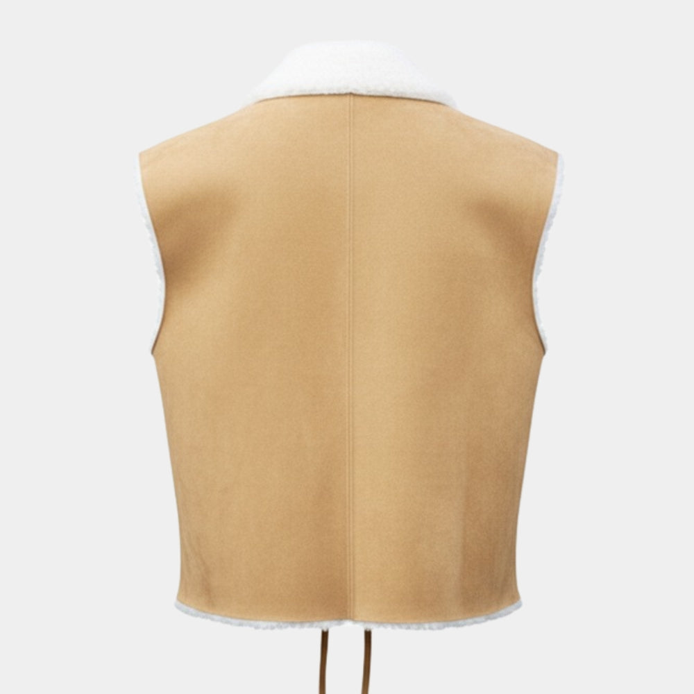 A Fistful of Dollars  Clint Eastwood Leather Vest aka Suede Leather Spaghetti Western Vest - Mannequin Back View