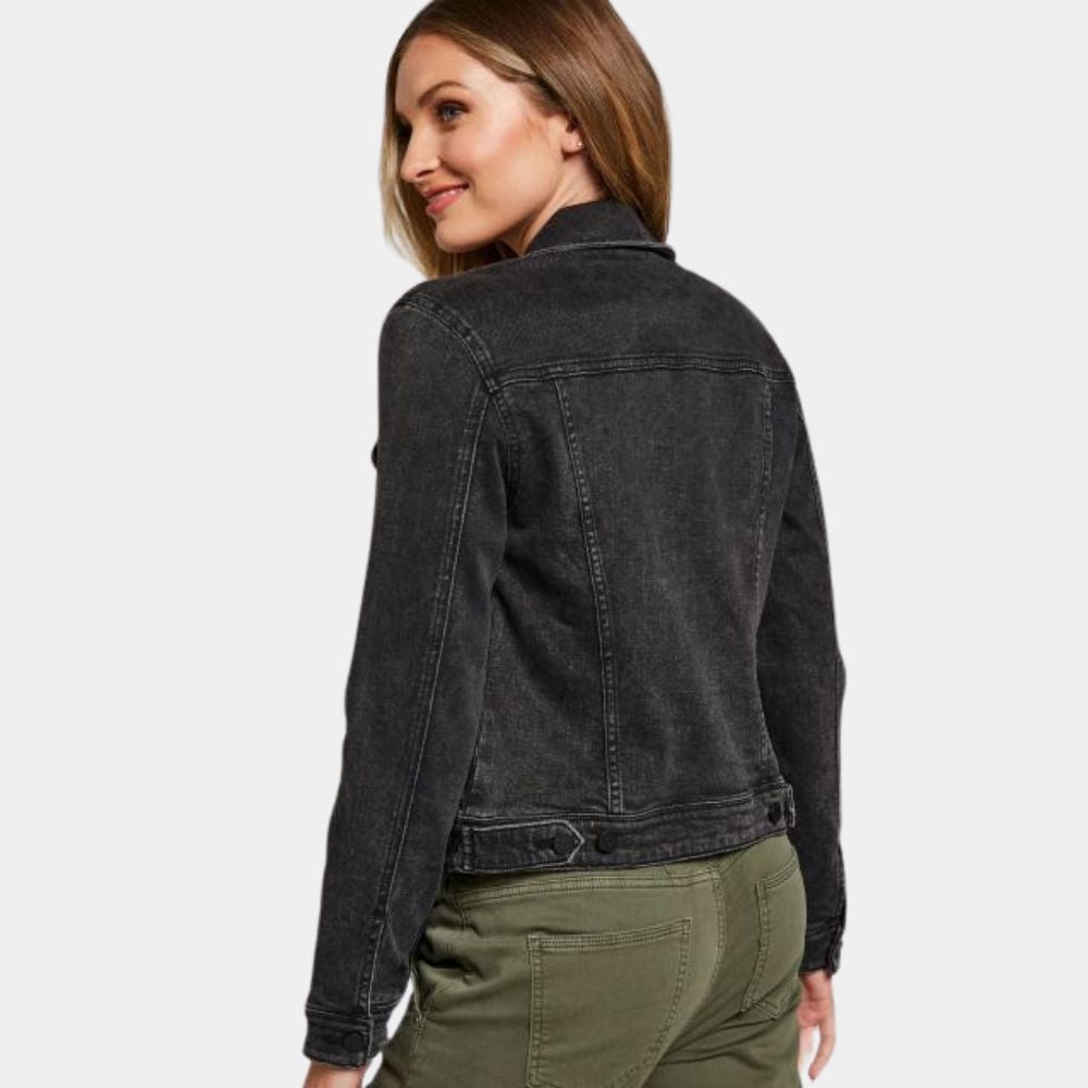 After Ever Happy Josephine Langford Black Denim Jacket - Character Back View