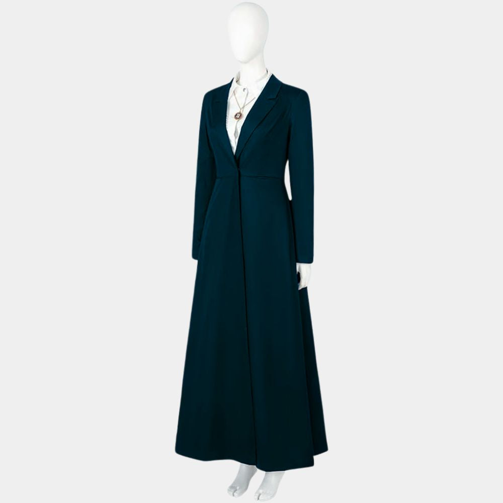Agatha All Along Agatha Harkness Blue Long Frock Coat - Mannequin Front Posture View
