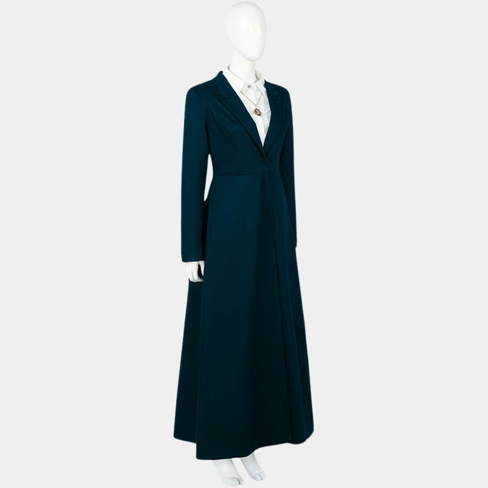 Agatha All Along Agatha Harkness Blue Long Frock Coat - Mannequin Side View