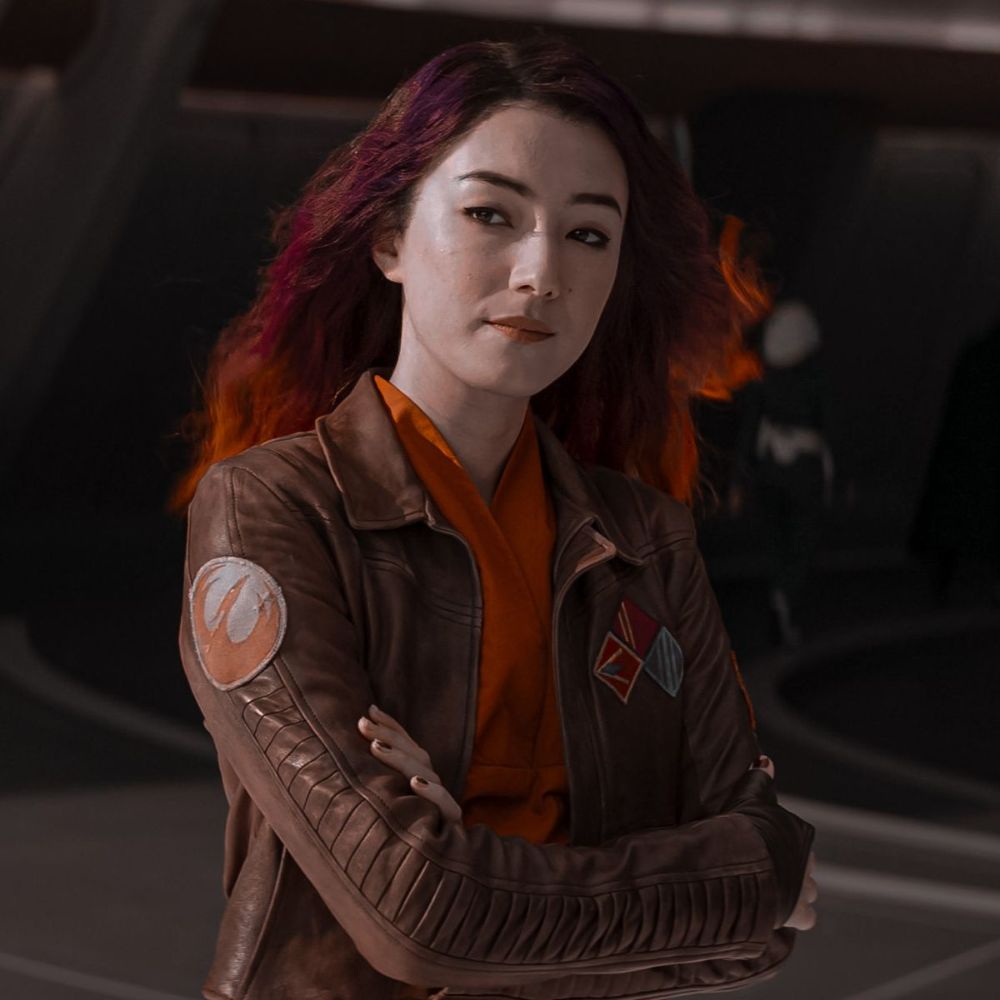 Ahsoka  Sabine Wren Tan Leather Jacket - Character Front View