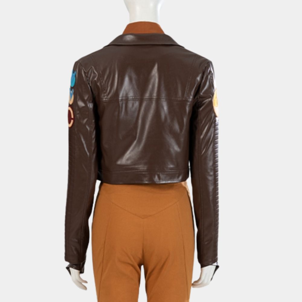 Ahsoka  Sabine Wren Tan Leather Jacket - Mannequin Back View