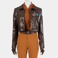 Ahsoka  Sabine Wren Tan Leather Jacket - Mannequin Front View