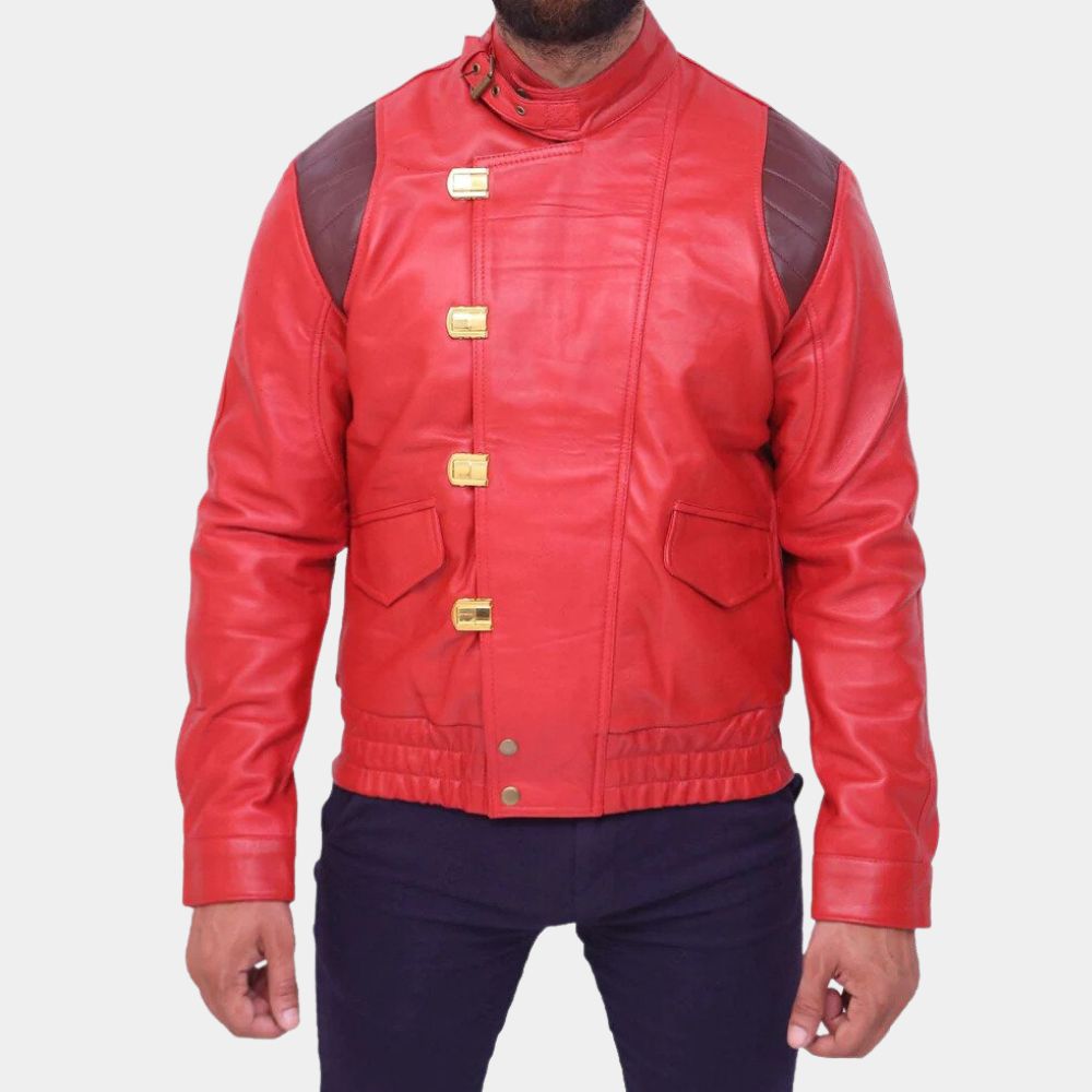 Akira Red/Black Leather Capsule Jacket - Front View