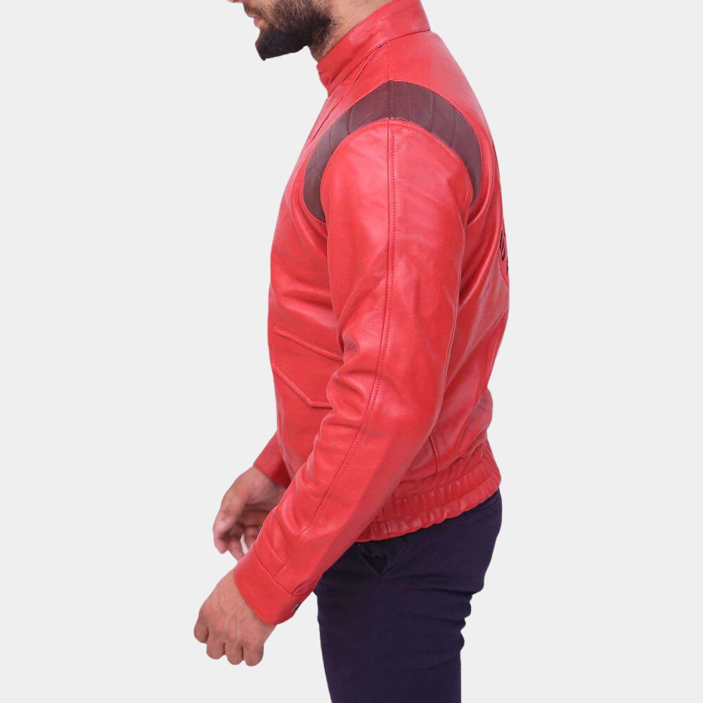 Akira Red/Black Leather Capsule Jacket - Side View