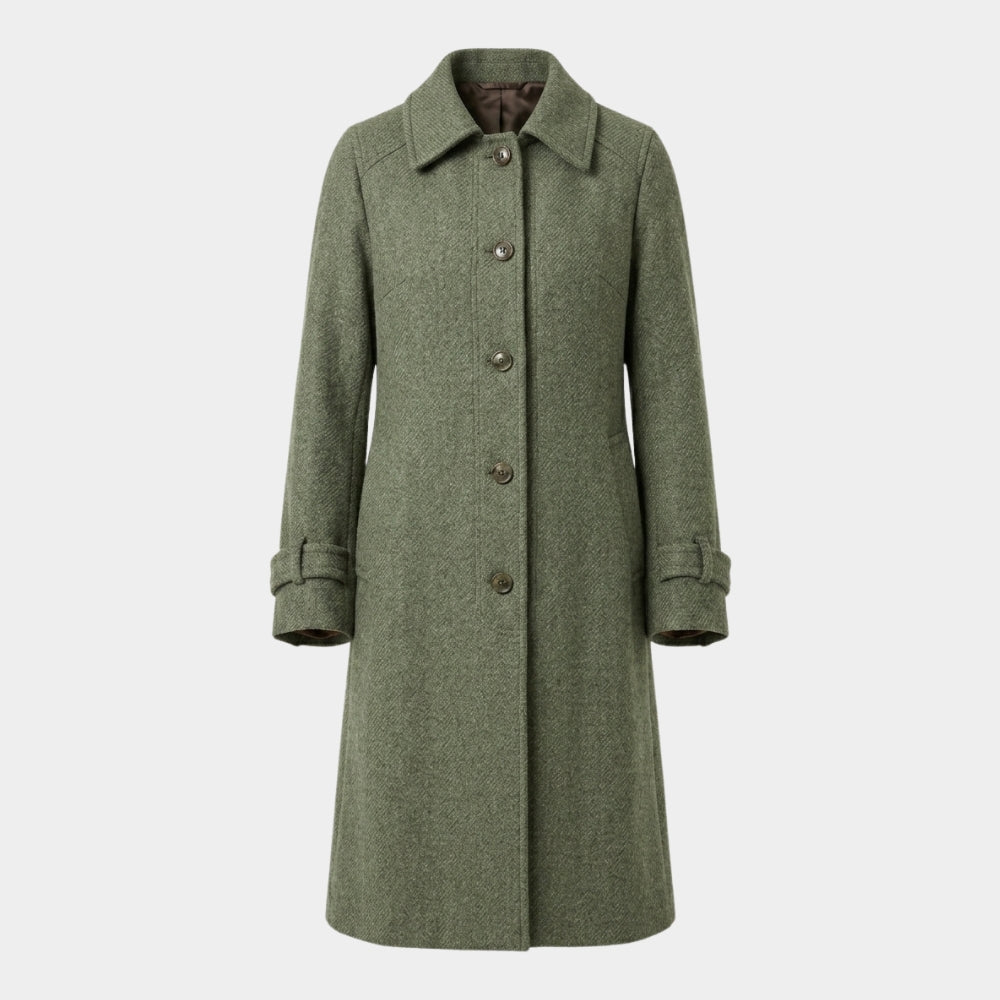 American Hostage Barbara Heckman Green Overcoat