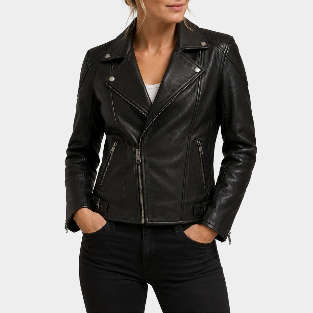 Anna Pigeon Tracy Spiridakos Black Leather Jacket