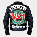 BSA FAITH George Michael Rockers Revenge Leather Jacket - Mannequin Back View