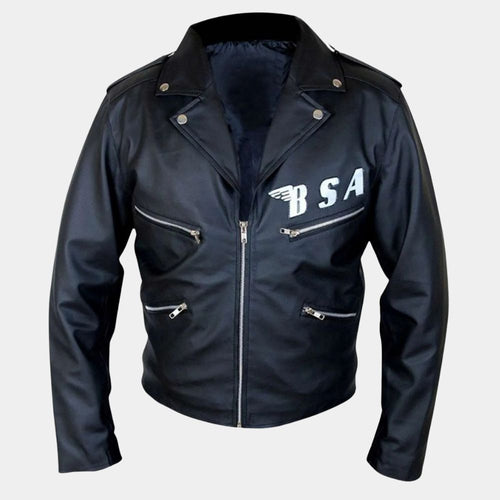BSA FAITH George Michael Rockers Revenge Leather Jacket - Mannequin Front View