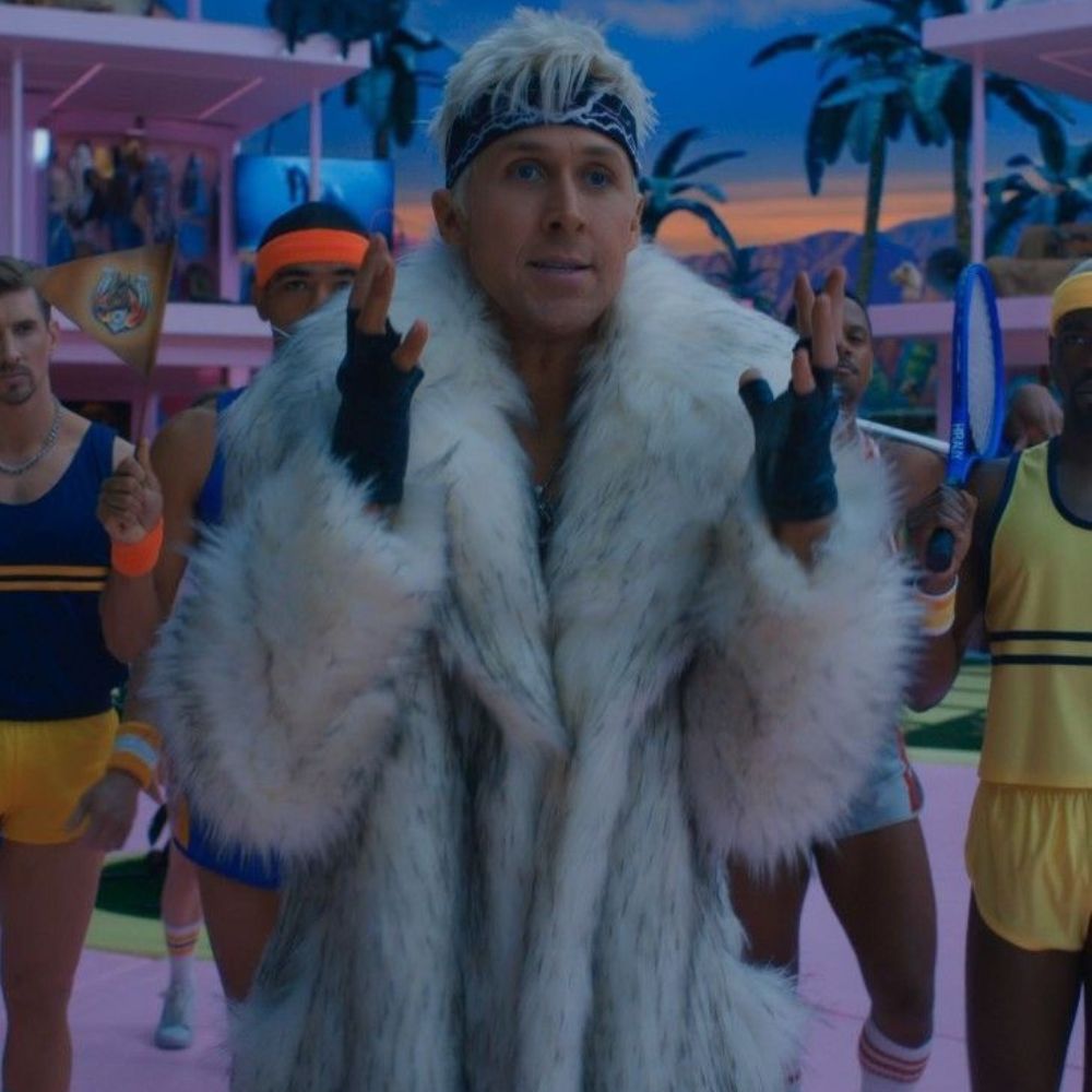 Barbie  Ken aka Ryan Gosling Faux Fur Coat - Character Front View