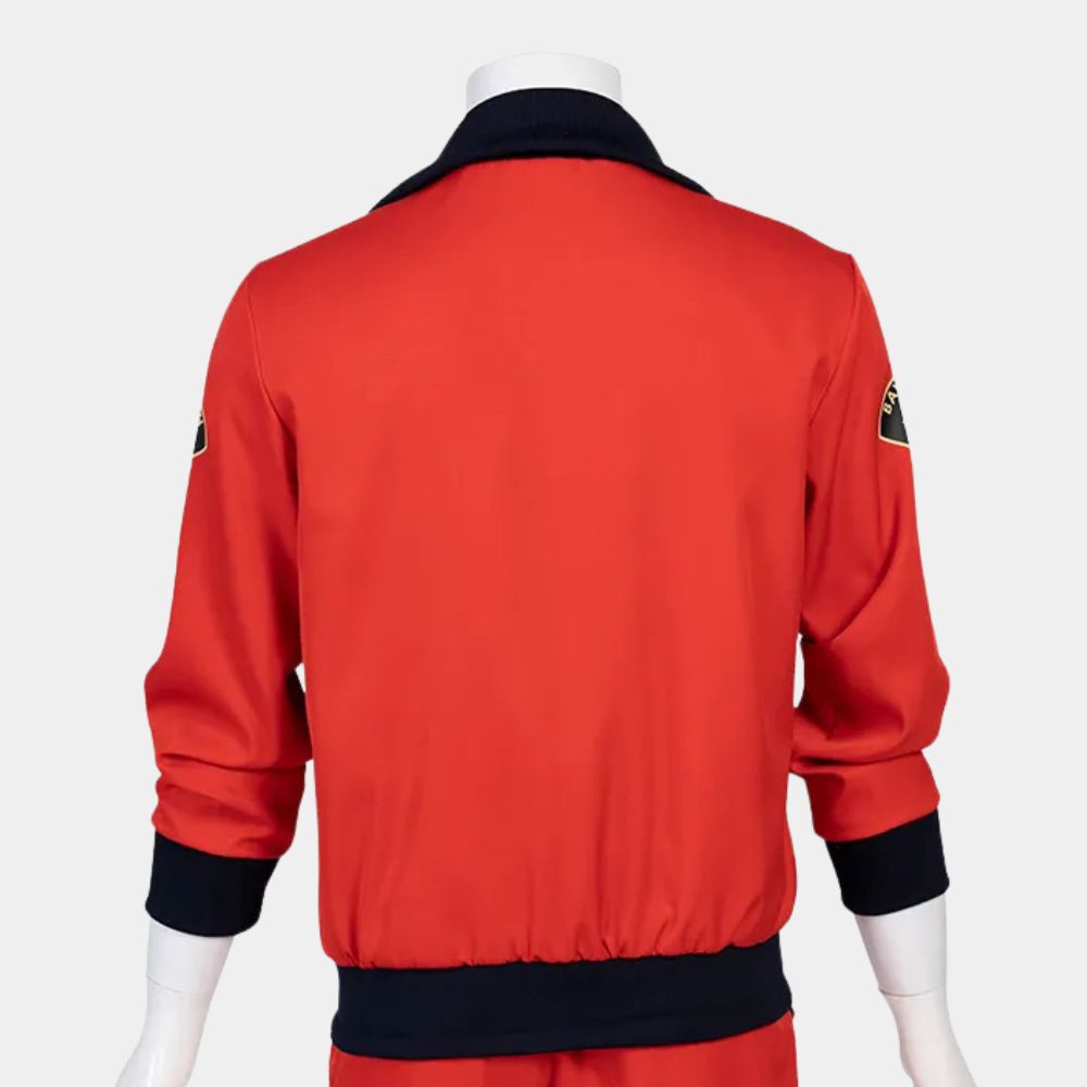 Baywatch  David Hasselhoff Red Cotton Jacket - Mannequin Back View