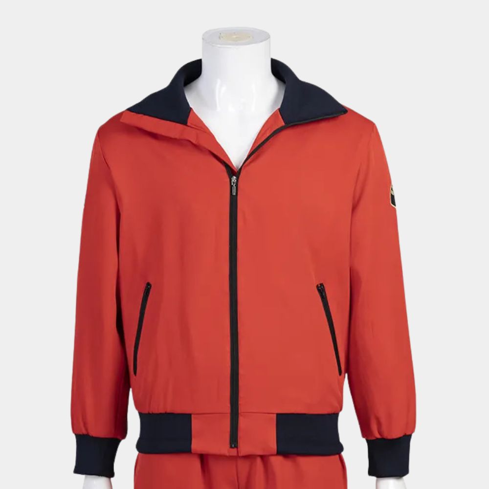 Baywatch  David Hasselhoff Red Cotton Jacket - Mannequin Front View