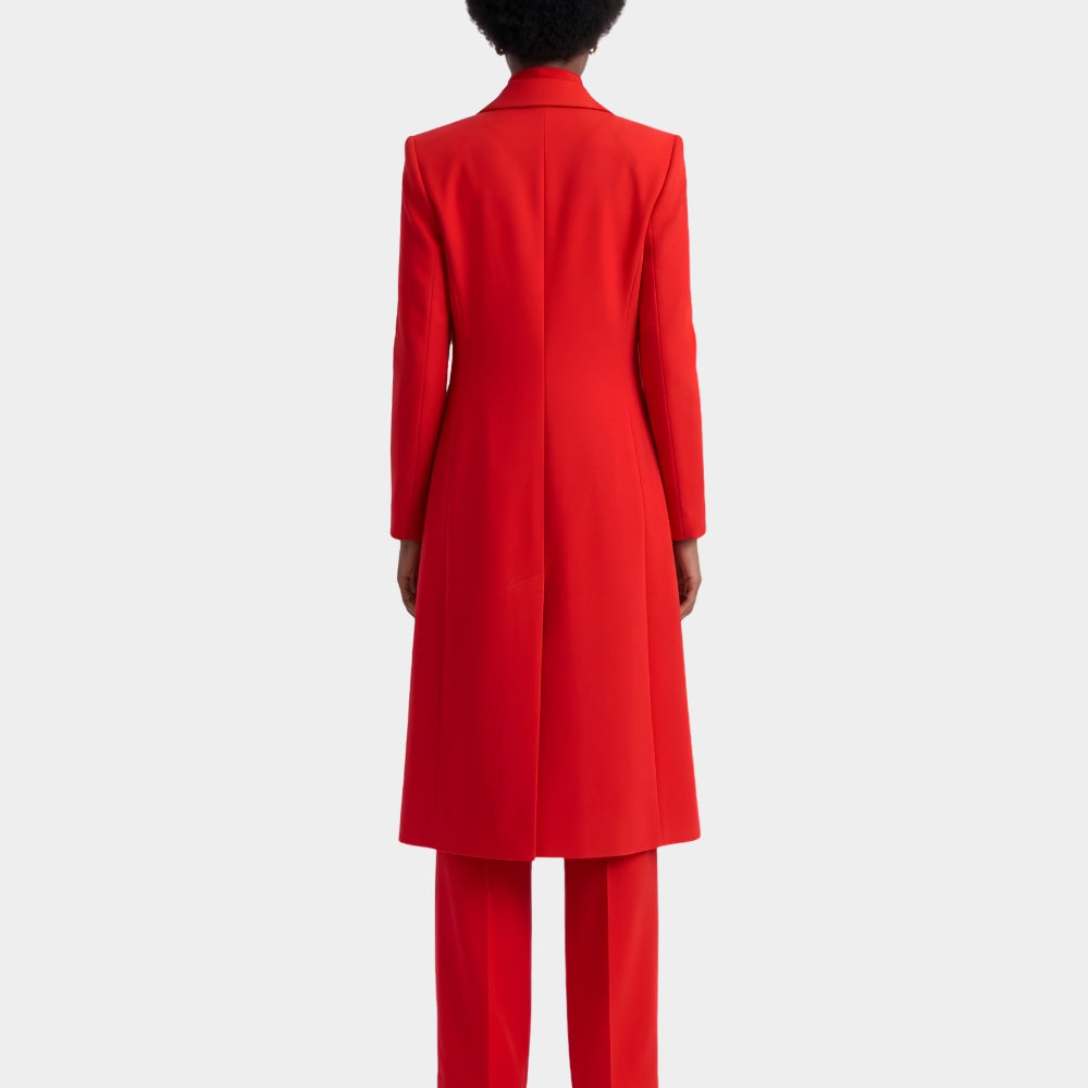Beauty in Black Crystle Stewart Red Long Coat