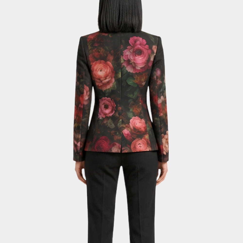 Beauty in Black Taylor Polidore Floral Blazer