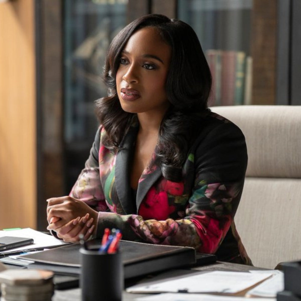 Beauty in Black Taylor Polidore Floral Blazer
