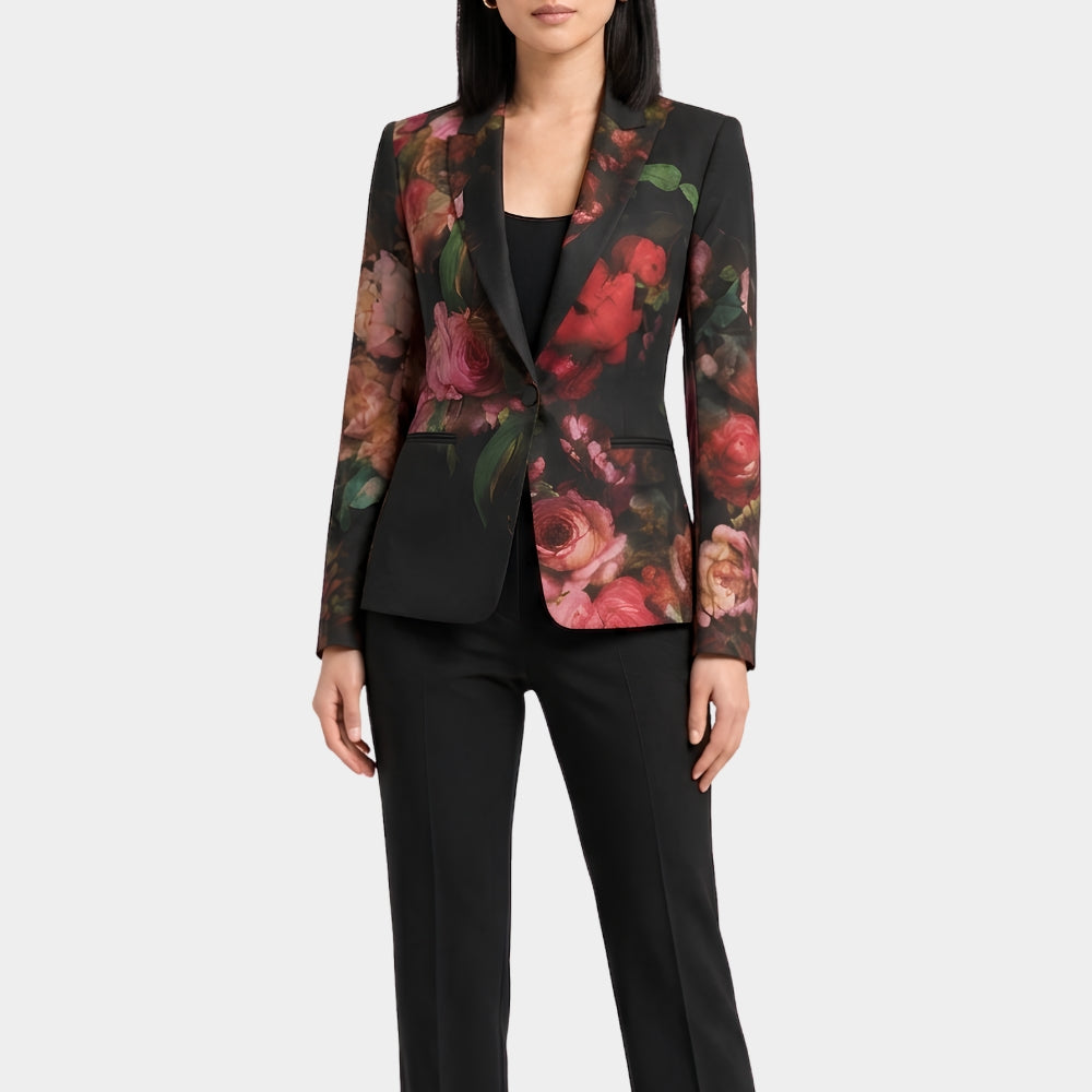 Beauty in Black Taylor Polidore Floral Blazer