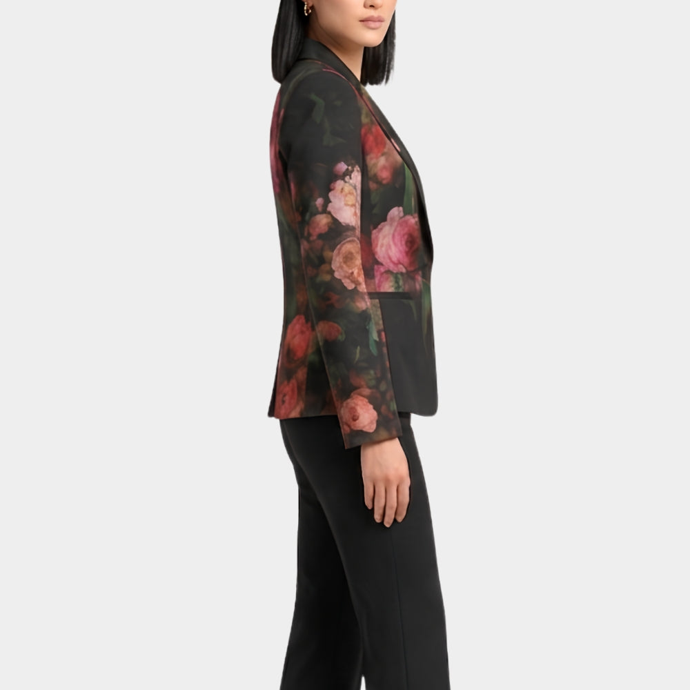 Beauty in Black Taylor Polidore Floral Blazer