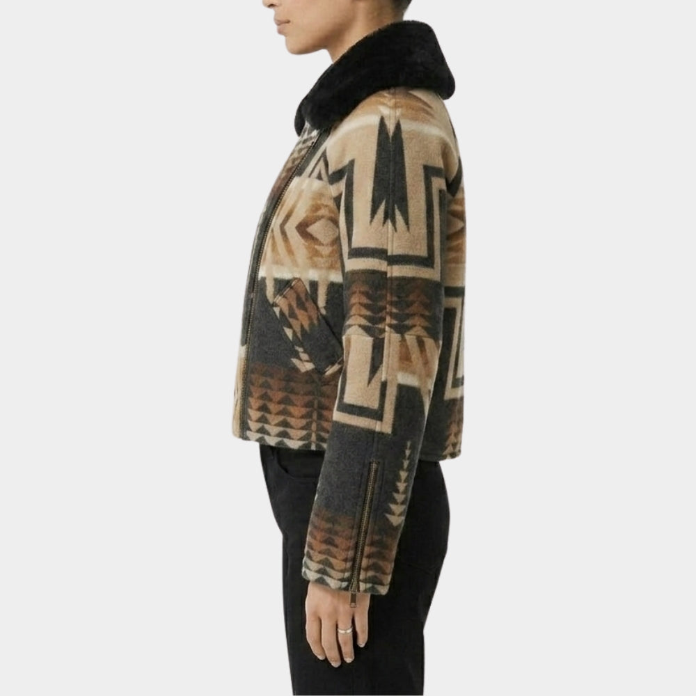 Beth Dutton Aztec Aviator Jacket