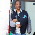 Beverly Hills Cop 4: Axel F Axel Foley aka Eddie Murphy Detroit Lions Two Tone Letterman Jacket - Front View