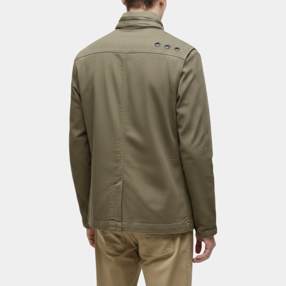 Birdman Mike Shiner aka Edward Norton Green Cotton Field Jacket - Back View