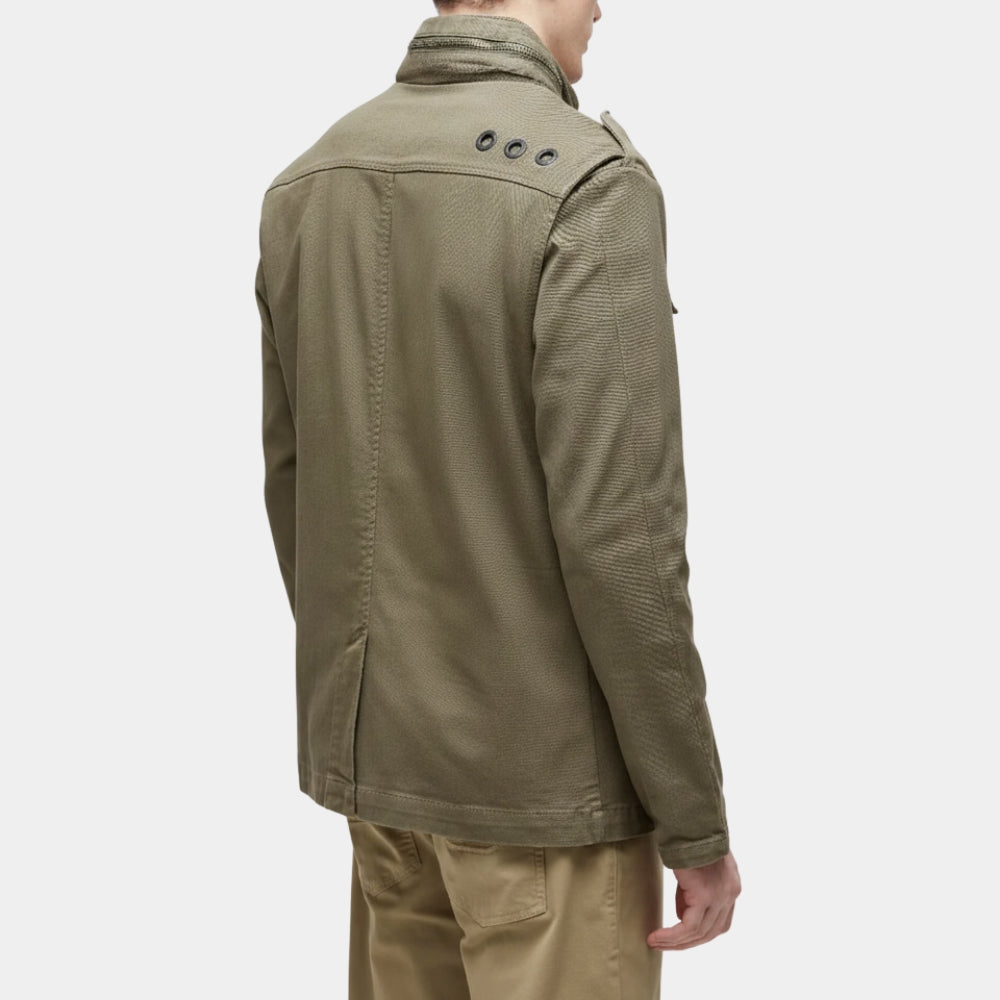 Birdman Mike Shiner aka Edward Norton Green Cotton Field Jacket - Side View