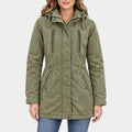 Black Doves Keira Knightley Utility Green Hooded Jacket