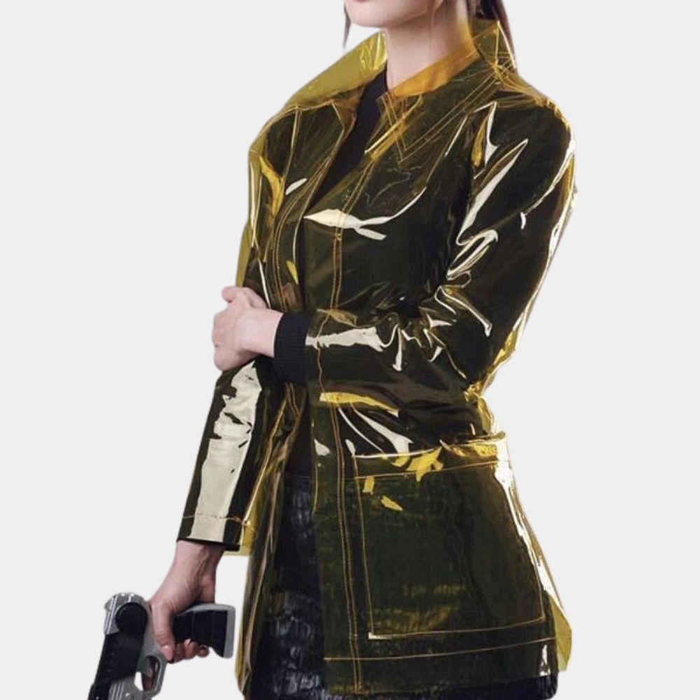 Blade Runner 2049  Joi aka Ana de Armas Yellow Raincoat - Close - Up View